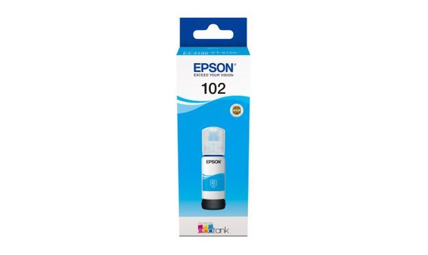 102 EcoTank Cyan ink bottle