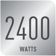 2400 W Leistung für ein schnelles Aufheizen