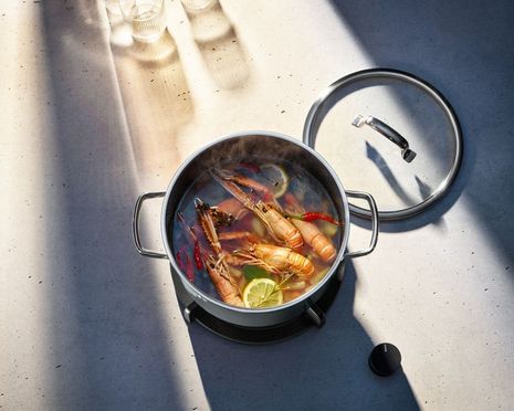 Fusiontec Mineral Bratentopf mit Glasdeckel, 20 cm, Platinum