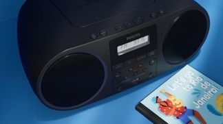 Tragbarer CD-Player im Boombox-Stil
