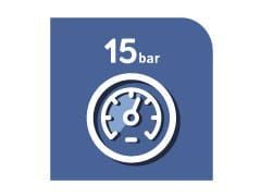 Ein Druck von 15 bar
