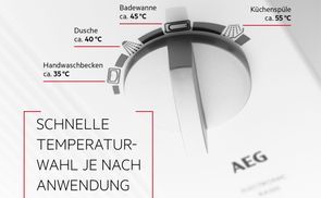 Schnelle Temperaturwahl je nach Anwendung
