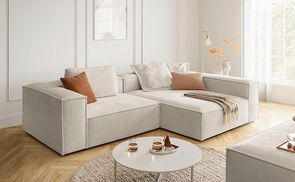 Flexible lange Ottomane – Passt sich deinem Raum an!