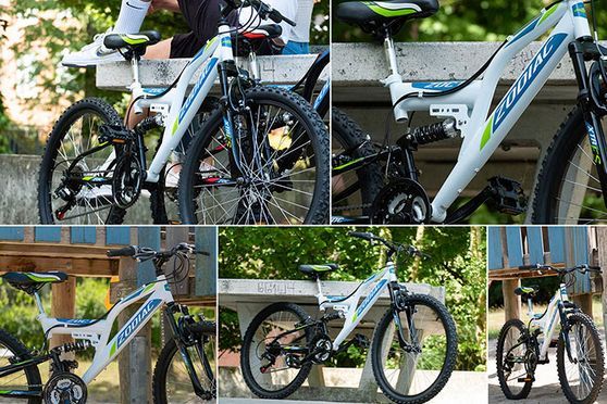 Kinder-Mountainbike Fully 24'' Zodiac schwarz-rot RH 38 cm KS Cycling