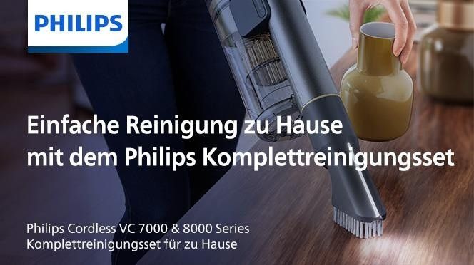 Philips Akku-Staubsauger 7000 & 8000 Series XV1685/01 Komplettreinigungsset für zu Hause