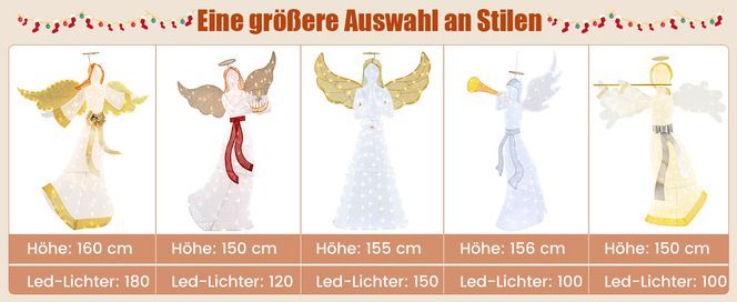 Dekoration von COSTWAY erhellt Ihr Weihnachtsfest