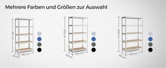 Mehrere Farben und Größen zur Auswahl