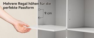 Flexible Regalhöhen für Perfektion