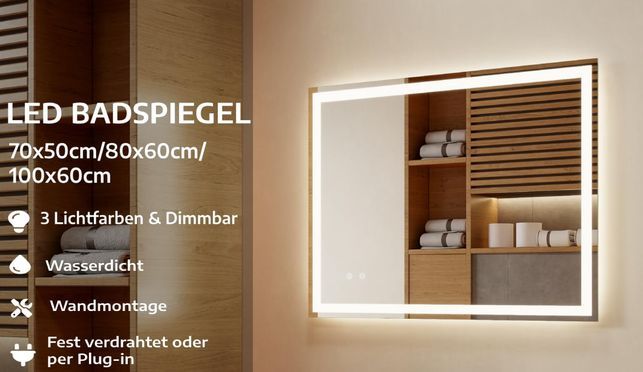 Badspiegel mit Beleuchtung