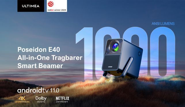 ULTIMEA Poseidon E40 All in One Tragbarer Smart Beamer