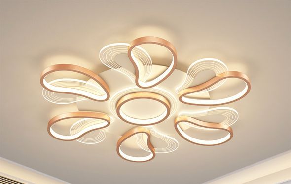 LED Deckenlampe mit der Fernbedienung Lichtfarbe und Helligkeit stufenlos steuerbar.