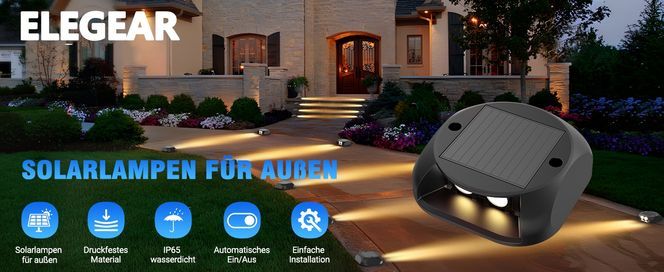 Elegear Solarlampen für außen – Eleganz trifft Funktion