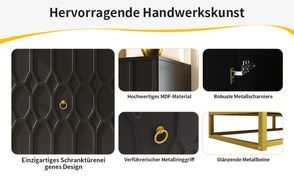 Exklusiver Design mit Metallringgriff & glänzenden Beinen