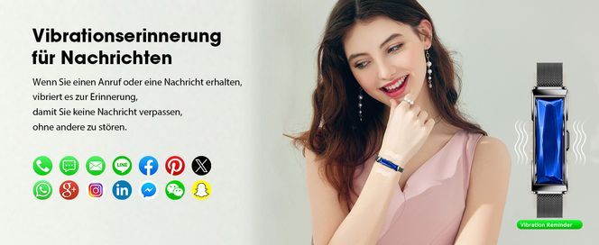 Smart Armband für Damen, Fitness Tracker,Schrittzähler/Blutsauerstoff/HRV/Schlaf Tracking