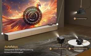  Intelligenter Autofokus Projektor mit vielseitigen 