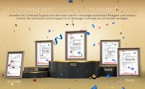  Zertifizierte Zuverlässigkeit für ein sicheres Gefühl 