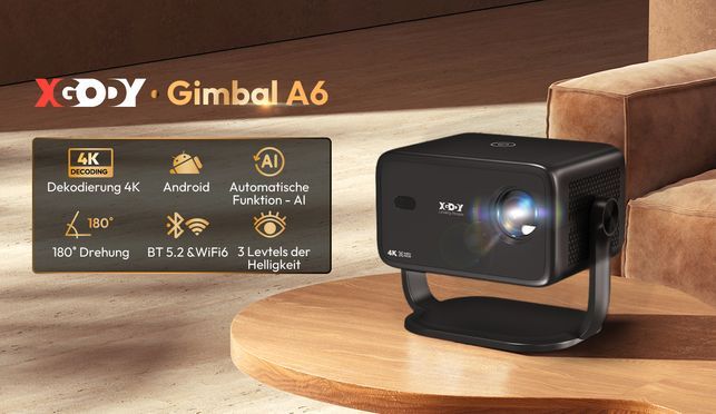 Autofokus Real 4K Projektor 500 ANSI Lumen Native 1080P Full HD Beamer WiFi LCD Heimkino HDMI USB