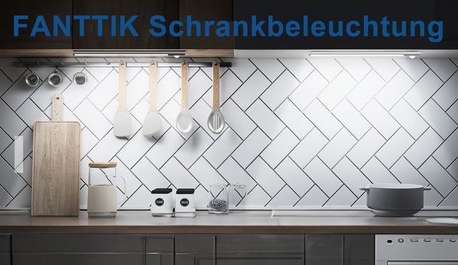 FANTTIK Ultraflache Touch Schrankleuchte mit Bewegungs und Lichtsensor