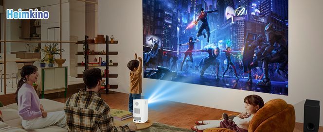 Mini Beamer 4K 1080P, WiFi 6/BT5.4, Geschlossenen Smart Projektoren