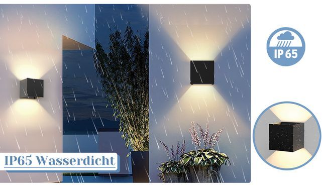 Nettlife LED Wandleuchte -01-Schwarz