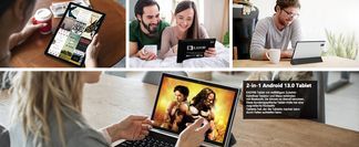 Flexibles 2 in 1 Android 13.0 Tablet mit Zubehör