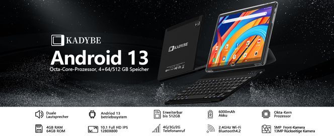 Leistungsstarkes Android 13 Tablet mit Octa Core Prozessor und Top Ausstattung