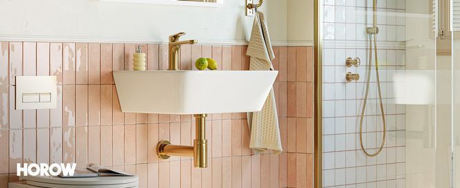 HOROW Eckiges Waschbecken für das Bad 40 cm