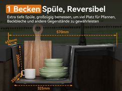 Praktisches tiefes Waschbecken: 