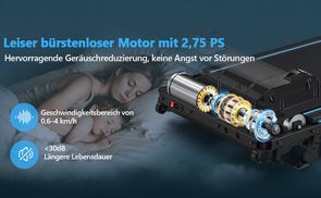 Leiser 2,75 HP Motor & Hohe Stabilität