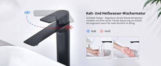 Einhebel Waschtischarmatur für Warm und Kaltwasserregelung