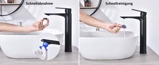 Abnehmbarer Perlator für einfache Reinigung