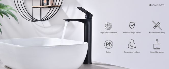 Elegante Chrom Waschtischarmatur – Glänzendes Design mit Komfortsteuerung