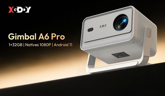 4K Unterstützt Full HD 1080P Beamer, Smart Heimkino Projektor mit Autofokus & Trapezkorrektur