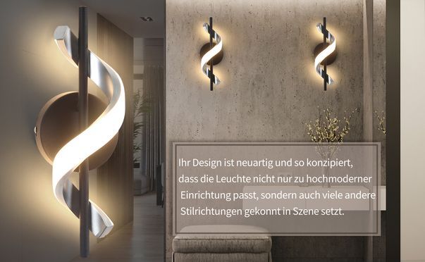 Wellenförmige LED Wandleuchte mit beeindruckender Optik