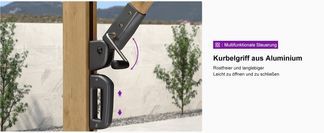 Intuitive Bedienung mit langlebigem Kurbelgriff