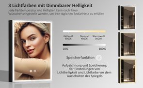 3Lichtfarben+Heilligkeit dimmbar+Memeory