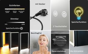 LED Multifunktion Spiegelschrank