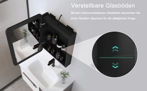 Doppel Spiegel + Glasböden