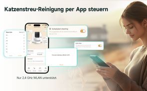 Katzenstreu Reinigung per App steuern