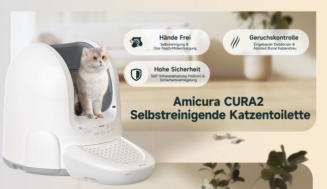 Amicura CURA2 Selbstreinigende Katzentoilette