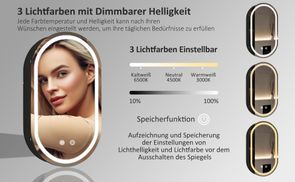 3Lichtfarben + Heilligkeit dimmbar