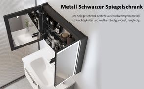 Verstellbare Glasböden+Doppelseitiger Spiegel