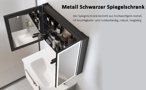 Verstellbare Glasböden + Doppel Spiegel