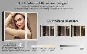  3Lichtfarben+Heilligkeit dimmbar