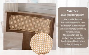 Natürlich geflochtener Rattanstock
