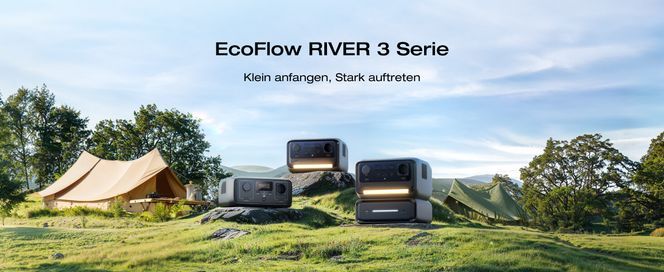 EcoFlow RIVER 3 (10 ms USV) Tragbare Powerstation
