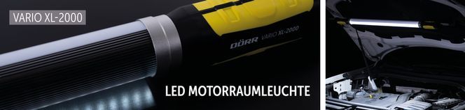 DÖRR LED Motorraumleuchte Vario XL 2000 Werkstattleuchte passend für alle Fahrzeuge Akku