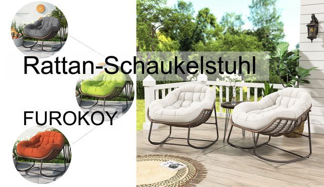 Rattan Schaukelstuhl Serie.