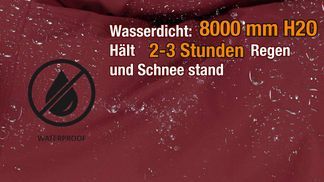 Schützt vor Regen und Schnee