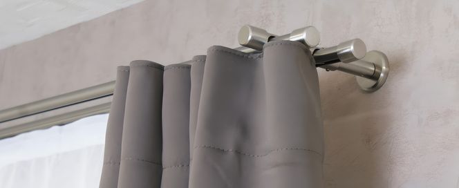 Innenlaufstange 2 läufig in Farbe Edelstahl mit 16 mm Durchmesser